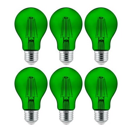 Sunlite Sunlite Orange Transparent LED Light Bulb, 4-1/2-Watt, Dimmable, 6-Pack 40944-SU